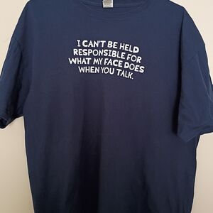 Fruit of the Loom Dark Blue Cotton T-Shirt